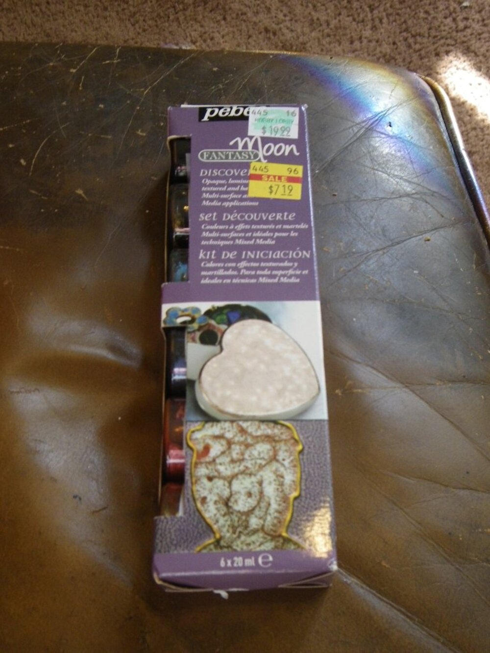 Pebeo Fantasy Moon Opaque Textured Pearl Finish Paint Set 6 20 ml Bottles